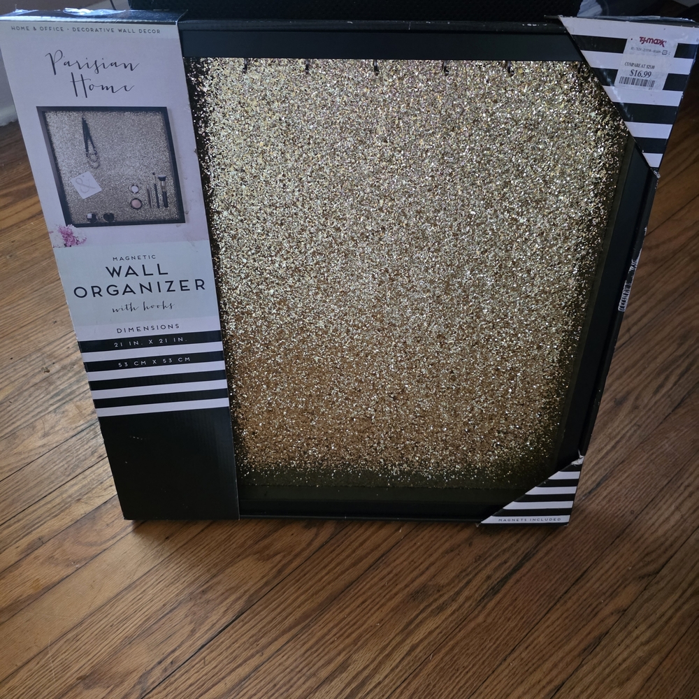 Parisian Works Glittering Gold Wall Organizer
